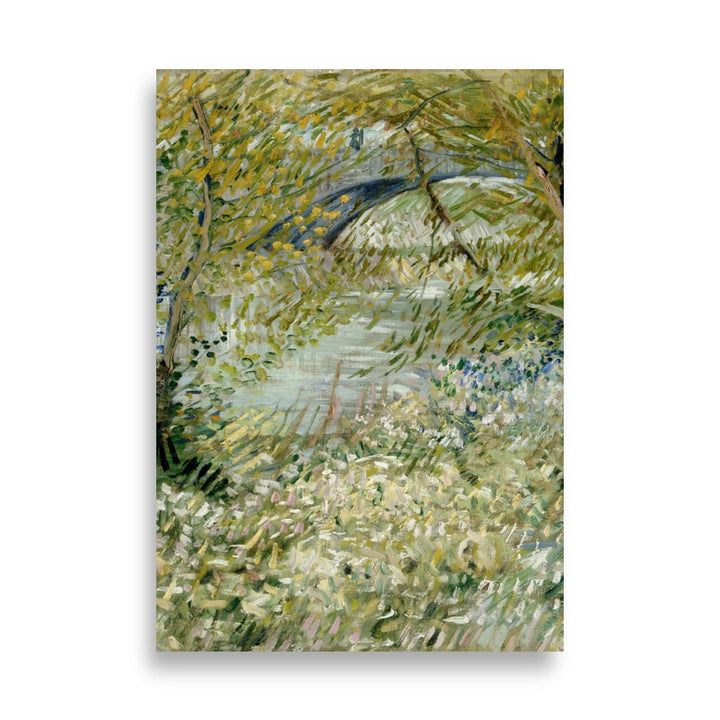 Poster - Van Gogh, Seineufer im Frühling an der Pont de Clichy River Bank in Springtime