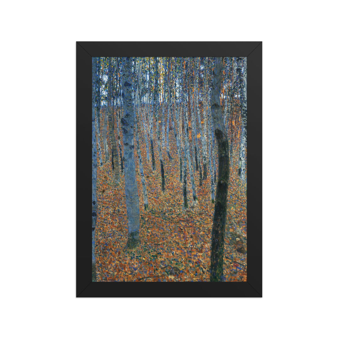 Poster - Gustav Klimt, Buchenwald Schwarz / 21×30 cm artlia