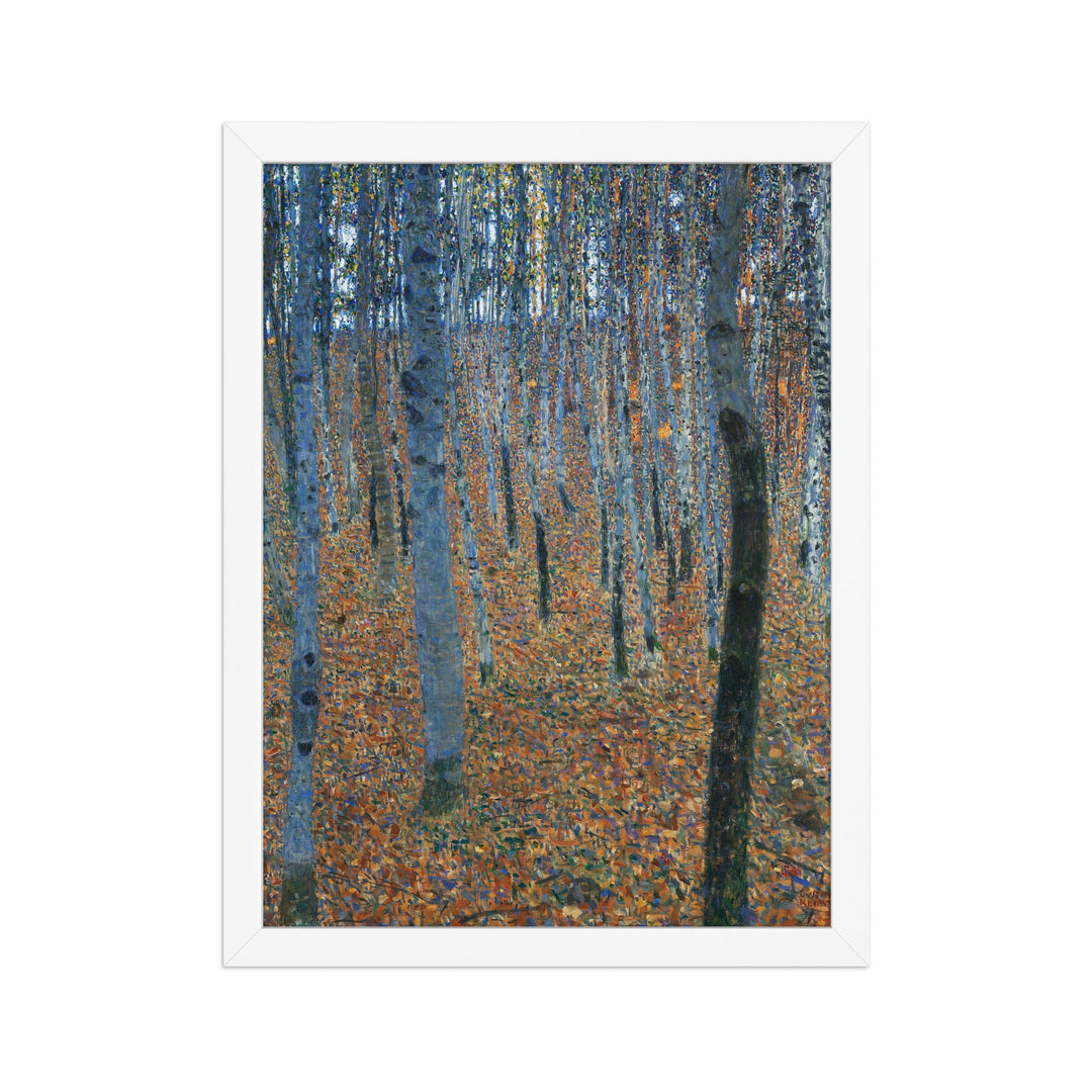 Poster - Gustav Klimt, Buchenwald Weiß / 30×40 cm artlia