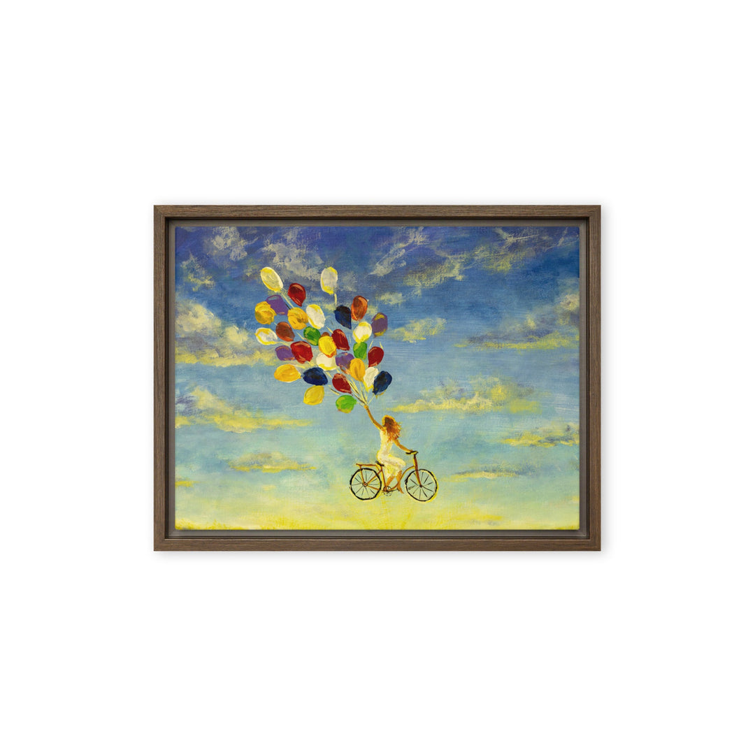 Leinwand - Luftballons am Himmel Braun / 31x41 cm (12″×16″) artlia