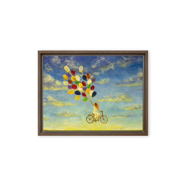 Leinwand - Luftballons am Himmel Braun / 31x41 cm (12″×16″) artlia