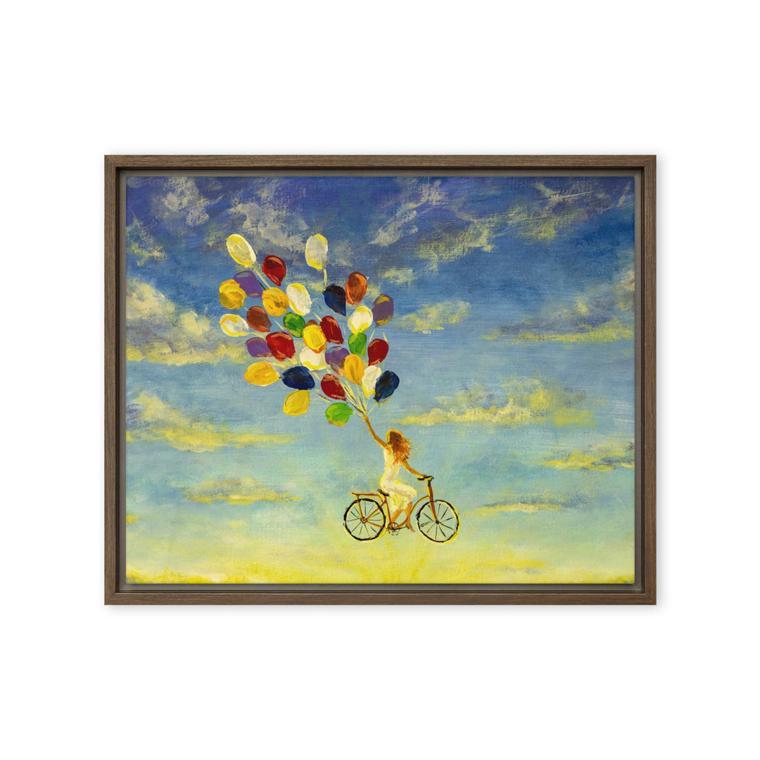 Leinwand - Luftballons am Himmel Braun / 41x51 cm (16″×20″) artlia