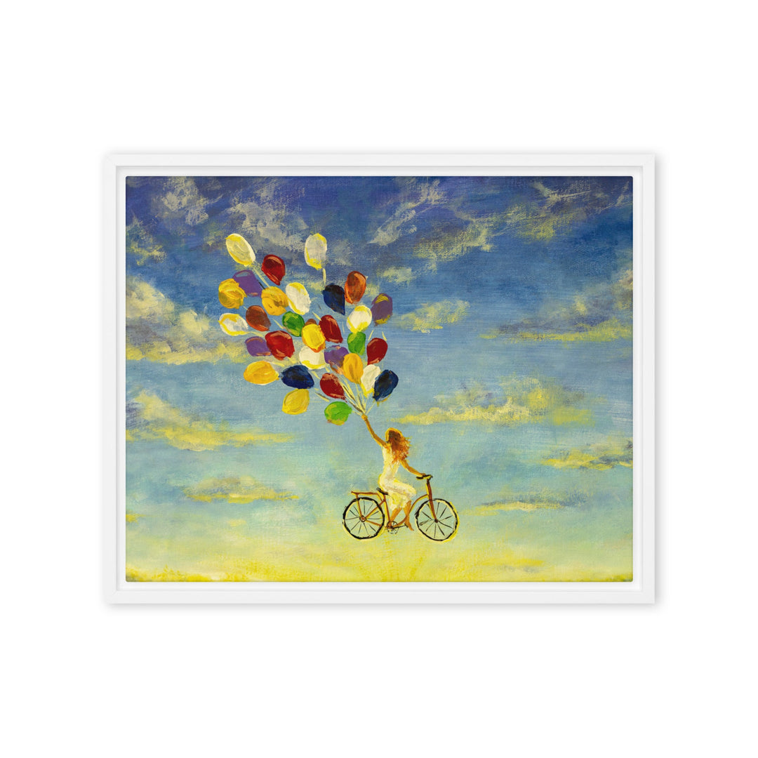 Leinwand - Luftballons am Himmel Weiß / 41x51 cm (16″×20″) artlia