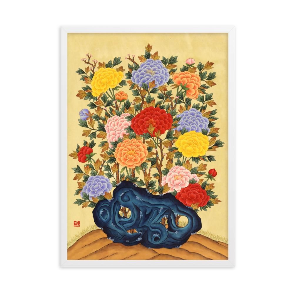 pfingstrosen-poster-im-rahmen-misun-kim-weiss-50x70-cm-artlia-online-art-galeria-36244273234146