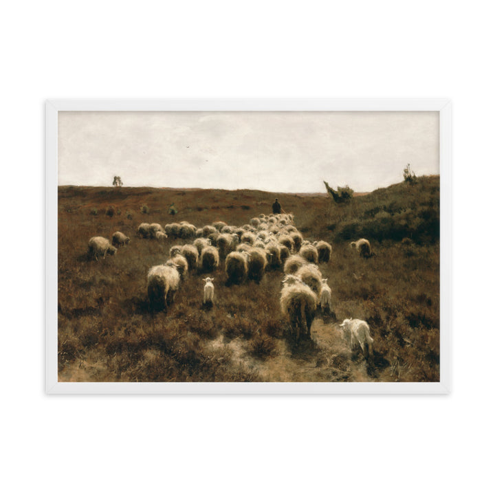 Poster - Anton Mauve, The Return of the Flock, Laren Weiß / 50×70 cm artlia