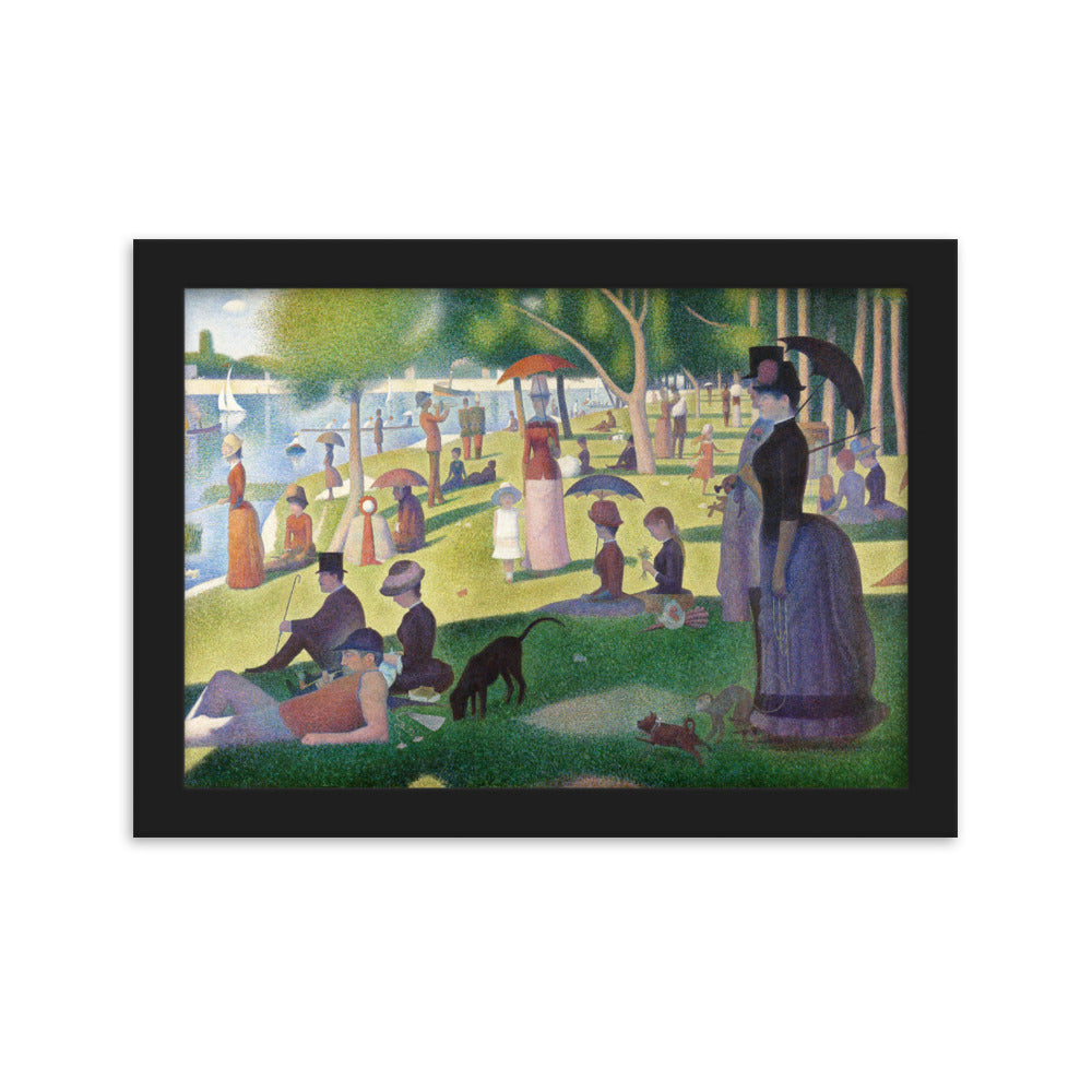 Poster - Ein Sonntagnachmittag auf der Insel La Grande Jatte Schwarz / 21×30 cm artlia