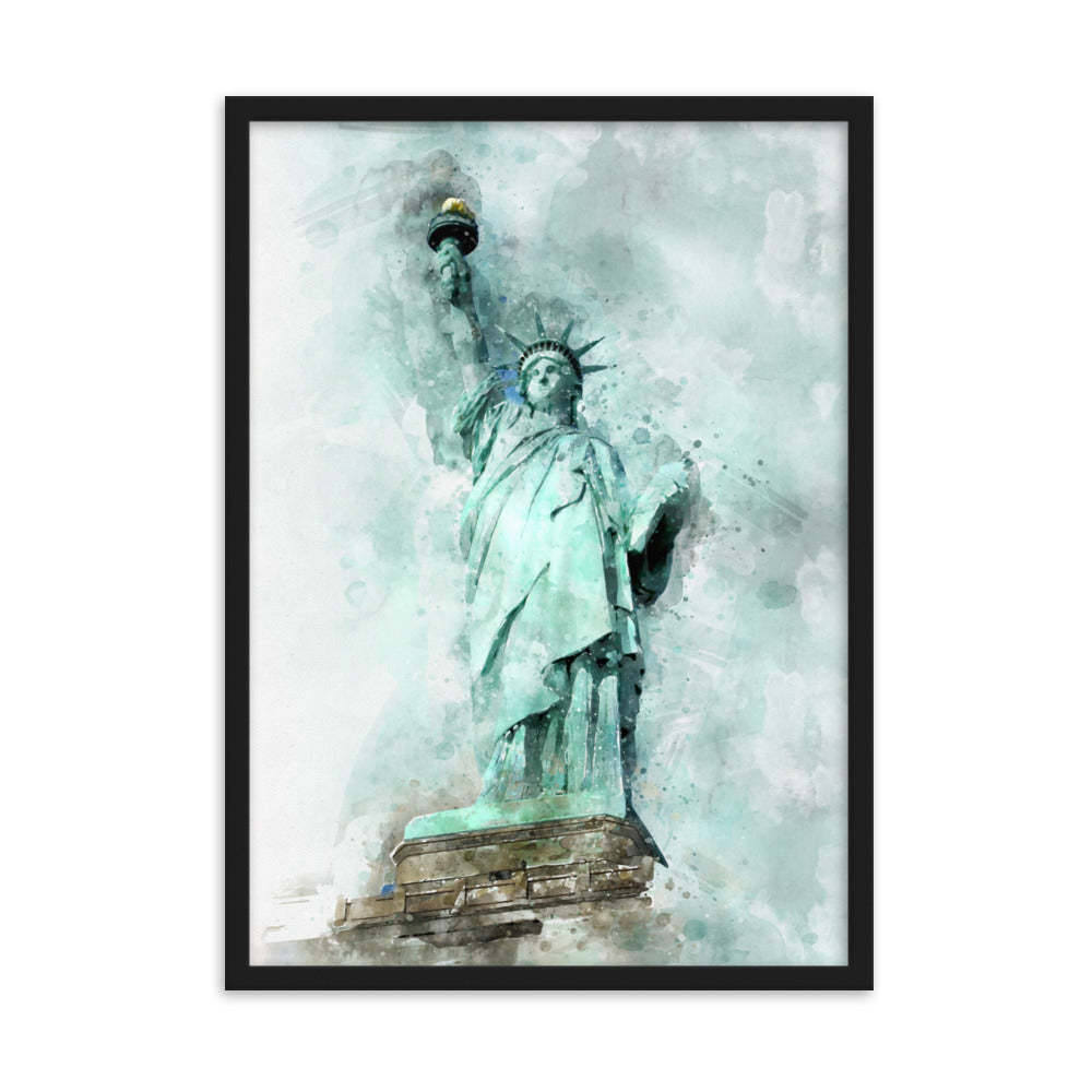 Poster - Freiheitsstatue Schwarz / 50×70 cm artlia