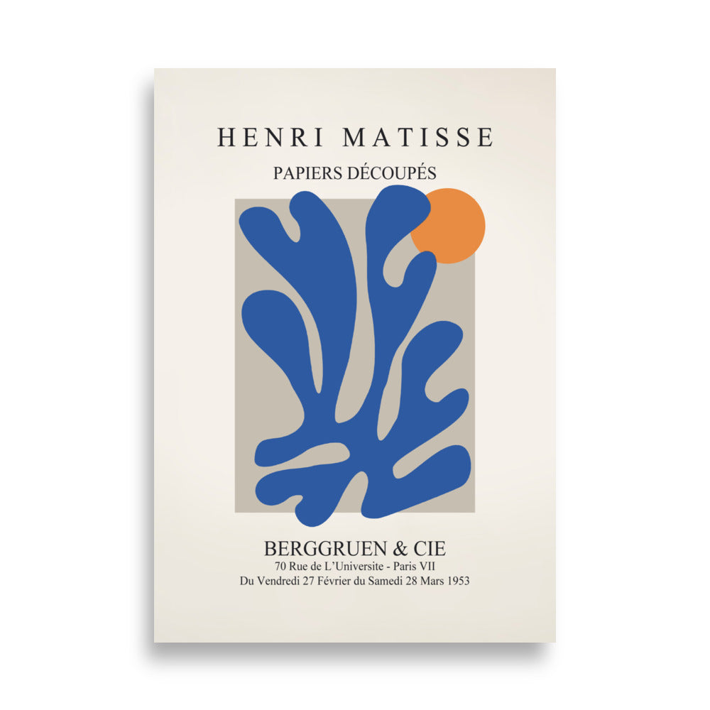 Poster - Henri Matisse, Papier Découpés blauer Garten II ohne Rahmen / 21×30 cm artlia