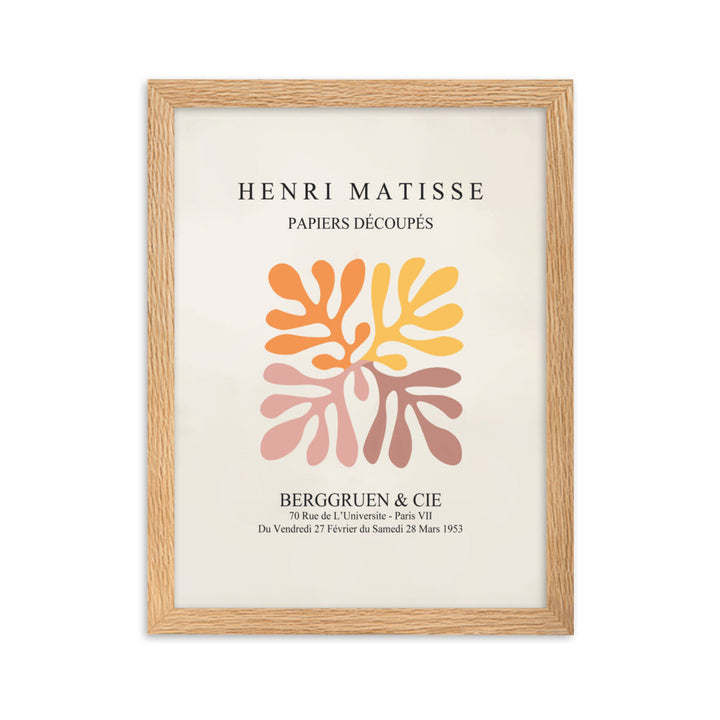 Poster - Henri Matisse, Papier Découpés bunte Blätter Oak / 30×40 cm artlia