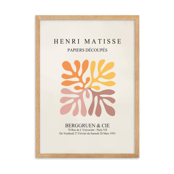 Poster - Henri Matisse, Papier Découpés bunte Blätter Oak / 50×70 cm artlia