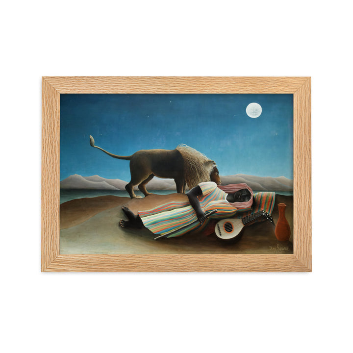 Poster - Henri Rousseau, Die schlafende Zigeunerin Oak / 21×30 cm artlia