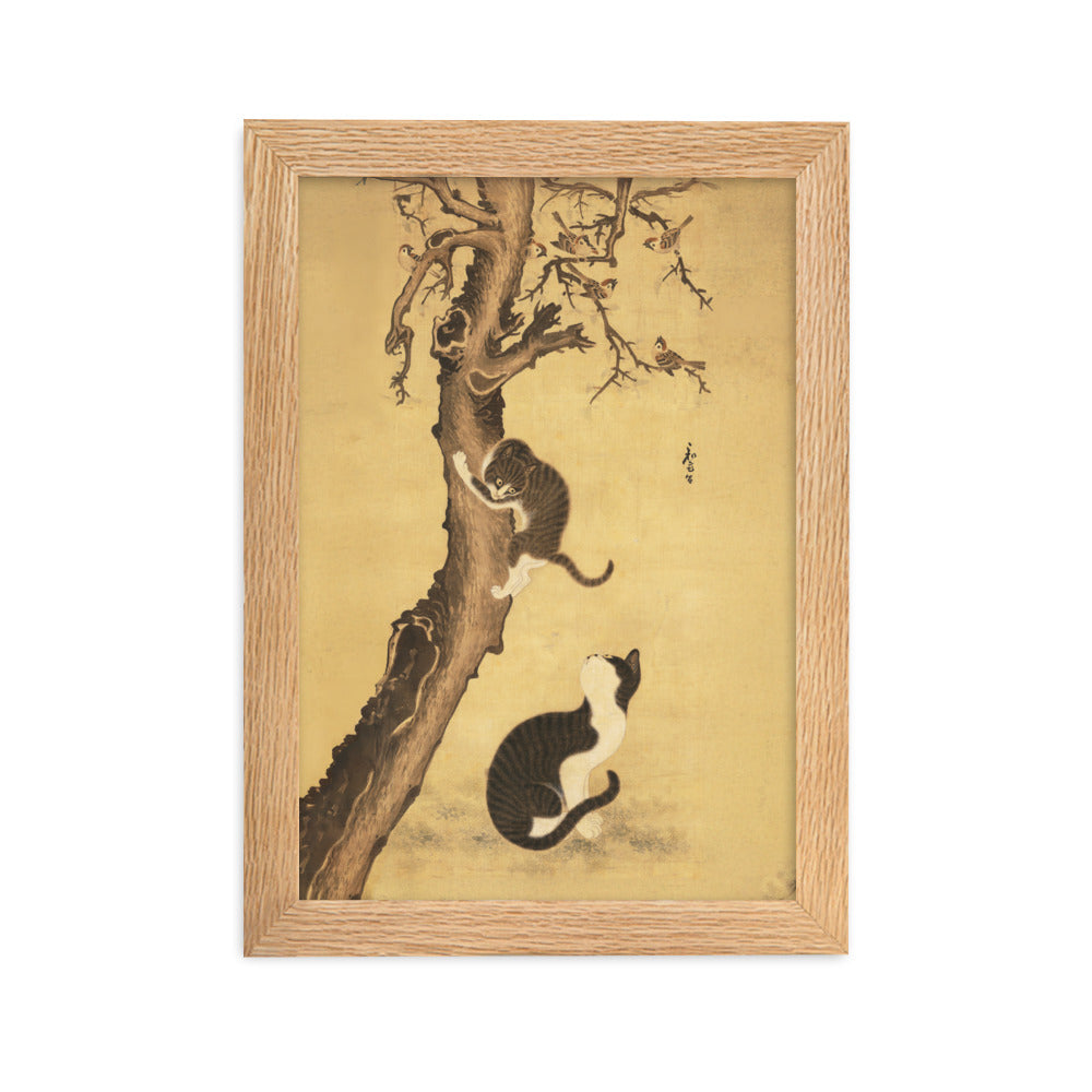 Poster - Katzen und Spatzen, Byeon Sang-byeok Oak / 21×30 cm artlia