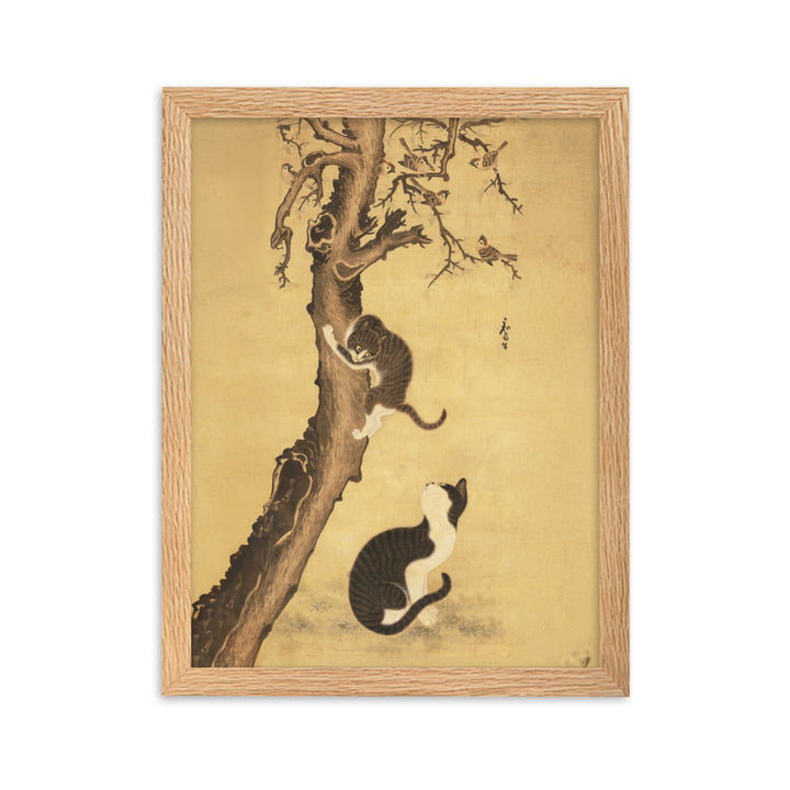 Poster - Katzen und Spatzen, Byeon Sang-byeok Oak / 30×40 cm artlia