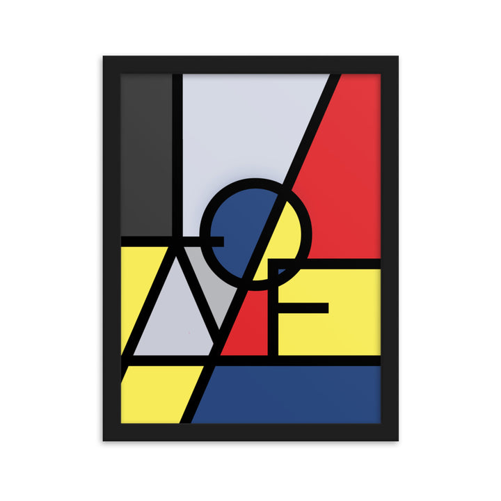 Poster - "LOVE" im Stil von Mondrian Schwarz / 30×40 cm artlia
