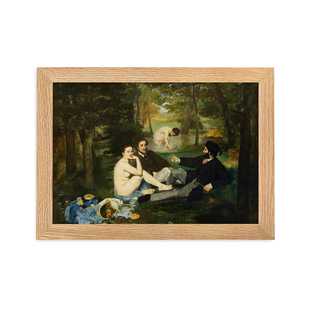 Poster mit Rahmen - Luncheon on the Grass, Edouard Manet Oak / 21×30 cm artlia