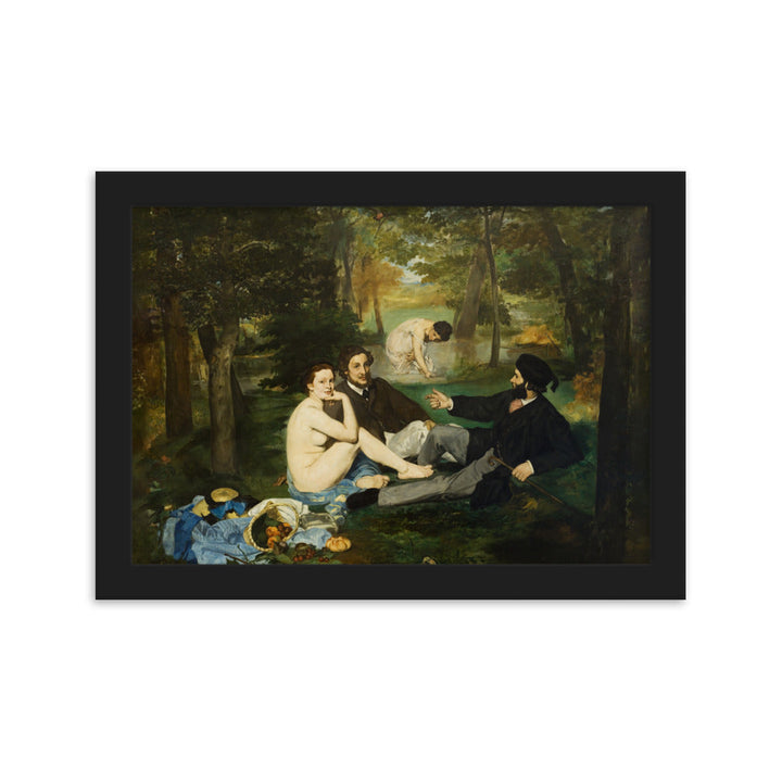 Poster mit Rahmen - Luncheon on the Grass, Edouard Manet Schwarz / 21×30 cm artlia