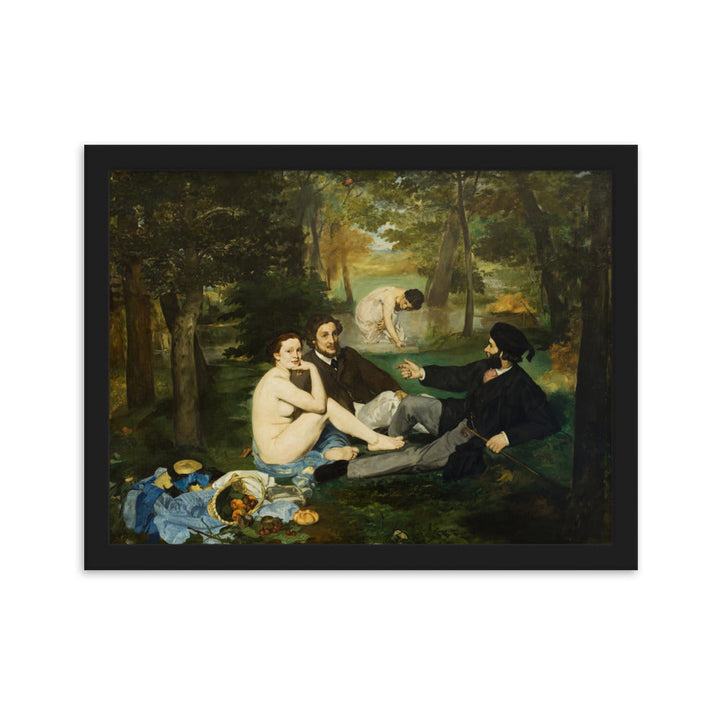 Poster mit Rahmen - Luncheon on the Grass, Edouard Manet Schwarz / 30×40 cm artlia