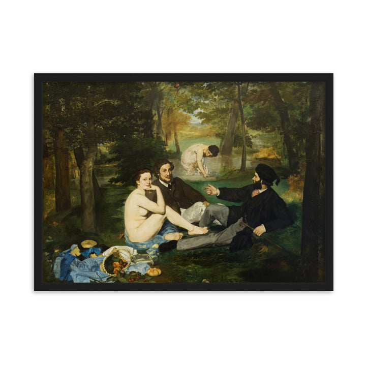 Poster mit Rahmen - Luncheon on the Grass, Edouard Manet Schwarz / 50×70 cm artlia