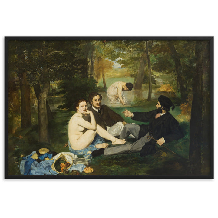 Poster mit Rahmen - Luncheon on the Grass, Edouard Manet Schwarz / 61×91 cm artlia