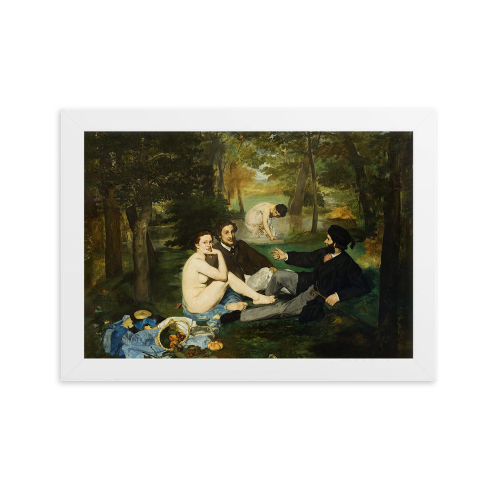 Poster mit Rahmen - Luncheon on the Grass, Edouard Manet Weiß / 21×30 cm artlia
