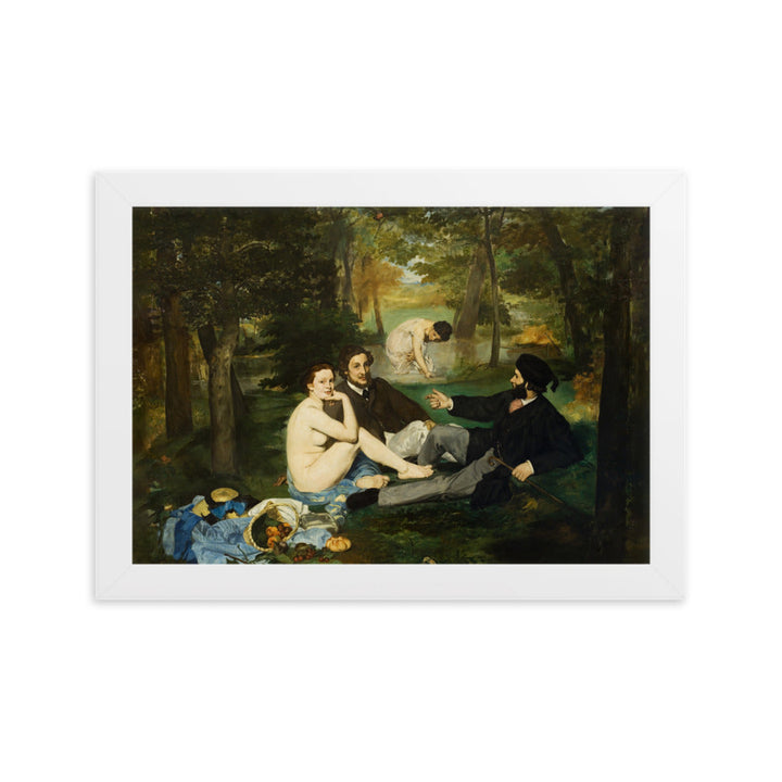 Poster mit Rahmen - Luncheon on the Grass, Edouard Manet Weiß / 21×30 cm artlia