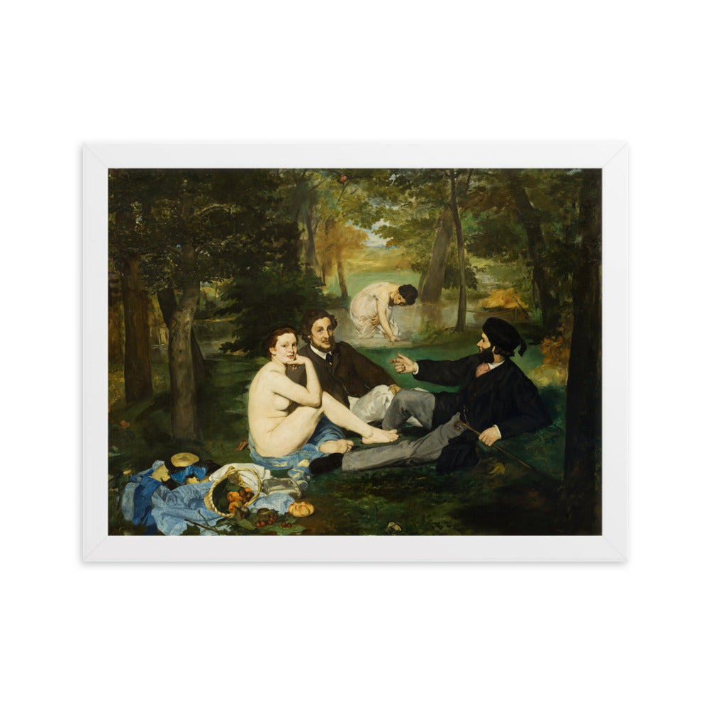 Poster mit Rahmen - Luncheon on the Grass, Edouard Manet Weiß / 30×40 cm artlia