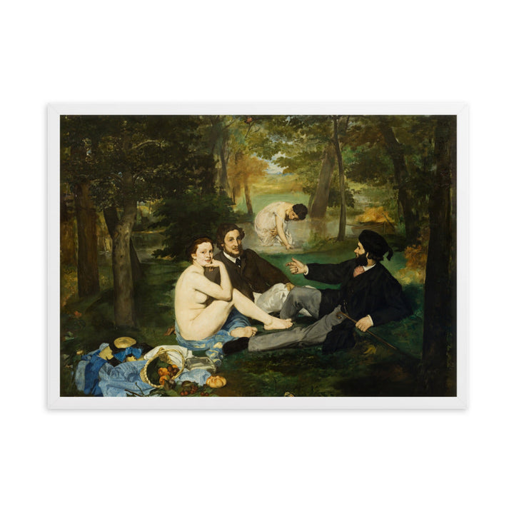 Poster mit Rahmen - Luncheon on the Grass, Edouard Manet Weiß / 50×70 cm artlia
