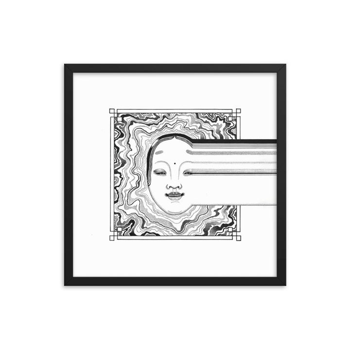 Poster - Noh 2 Schwarz / 46x46 cm (18″×18″) artlia