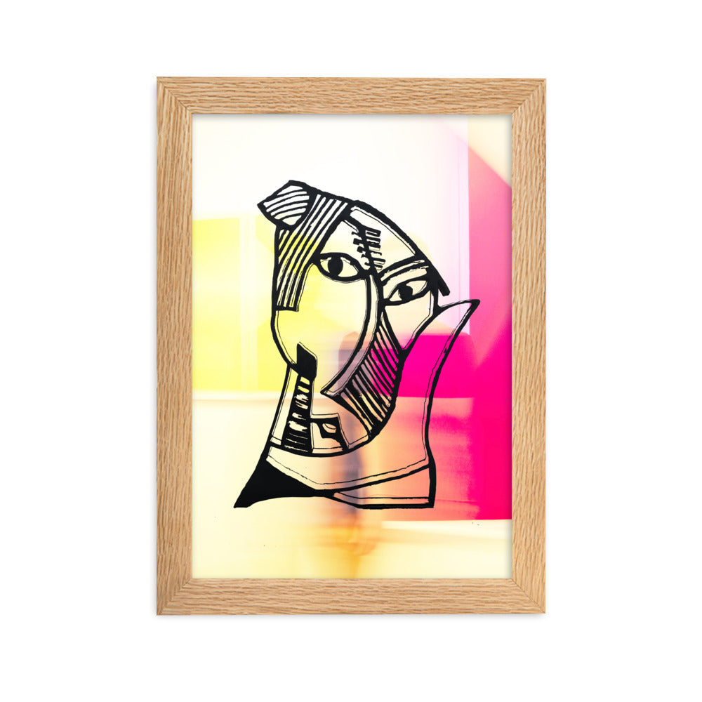 Poster - Pablo Picasso, Les Demoiselles d’Avignon in Pink Oak / 21×30 cm artlia