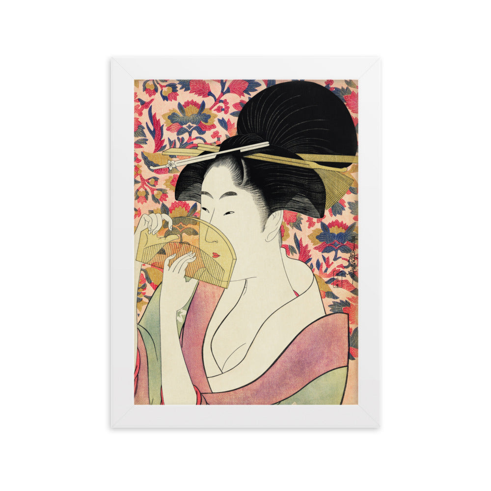 Poster - Retro Geisha Weiß / 21×30 cm artlia