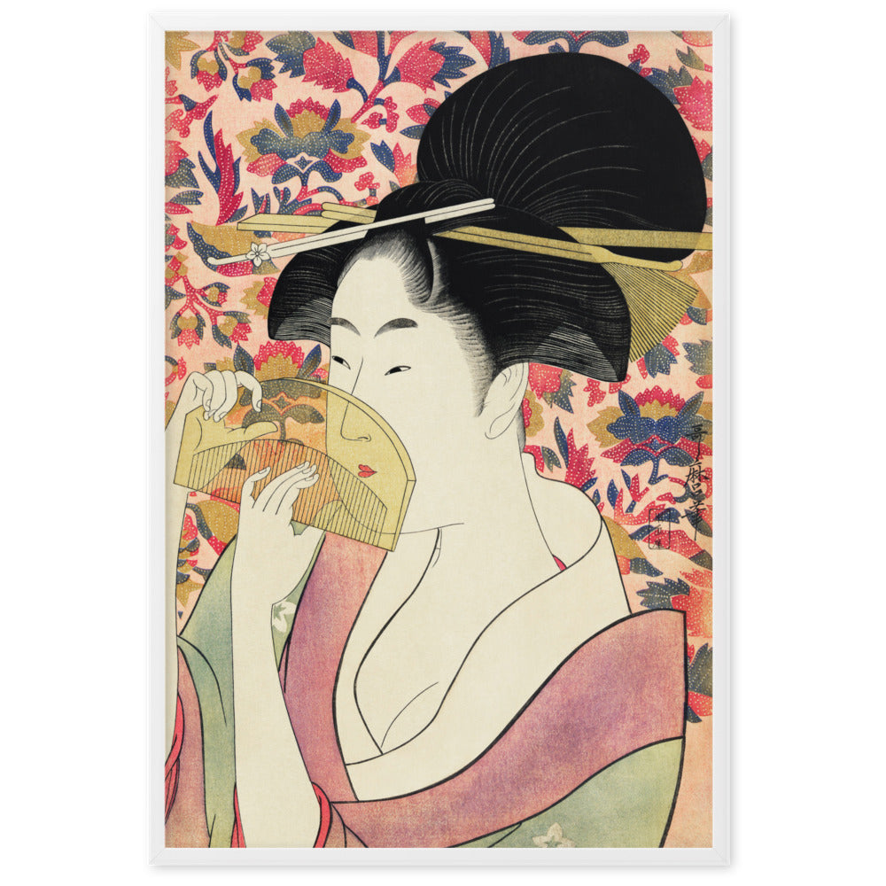 Poster - Retro Geisha Weiß / 61×91 cm artlia