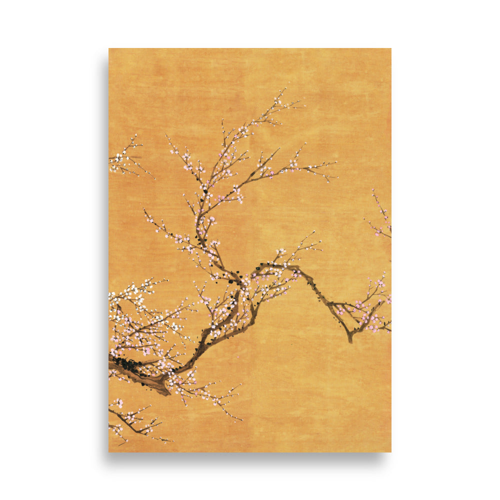 Poster - Rote und weiße Pflaumenblüten ohne Rahmen / Teil 3 / 21×30 cm artlia