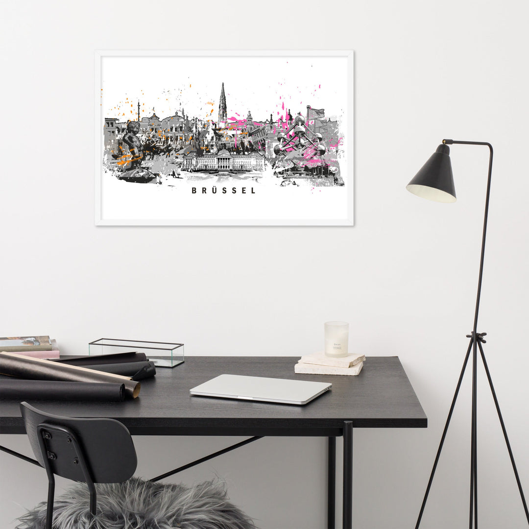 Poster - Skyline Brüssel artlia