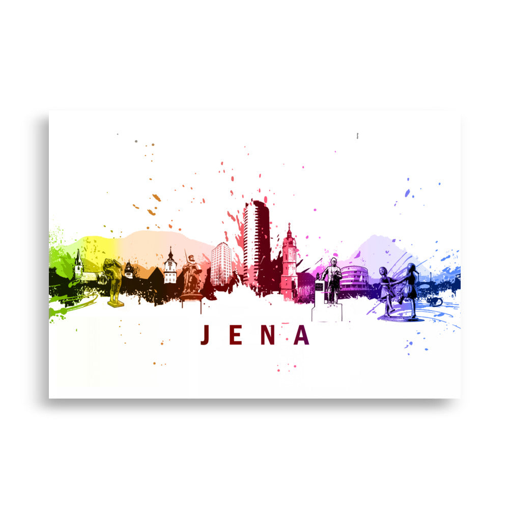 Poster - Skyline Jena 21×30 cm artlia
