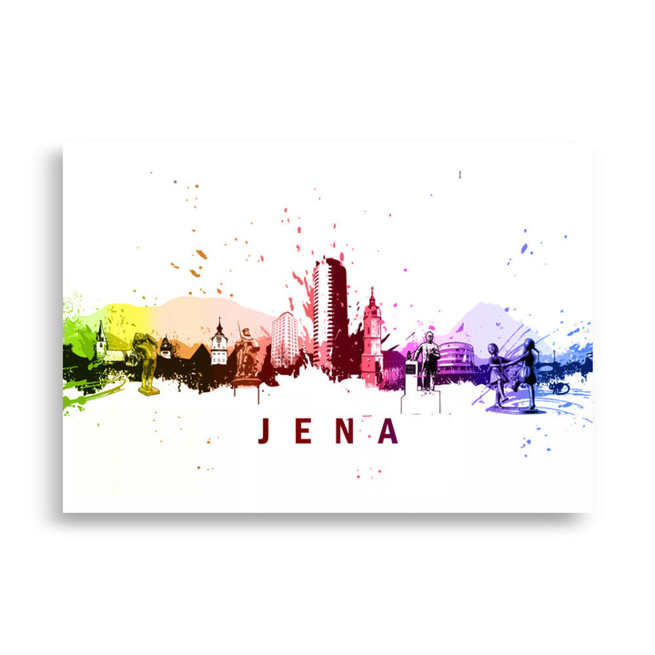 Poster - Skyline Jena 21×30 cm artlia