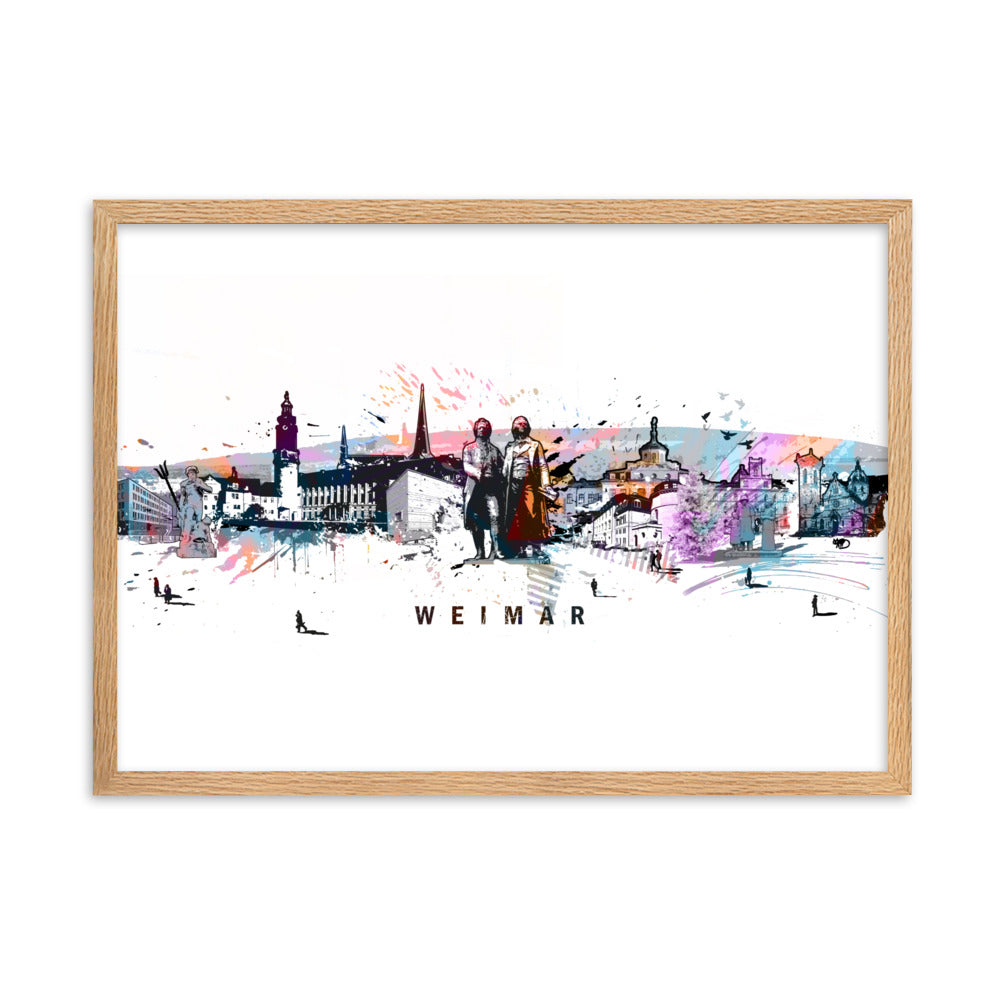 Poster - Skyline Weimar Oak / 50×70 cm artlia