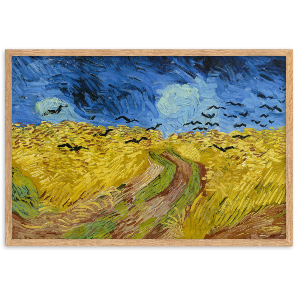 Poster - Van Gogh, Weizenfeld mit Krähen Oak / 61×91 cm artlia