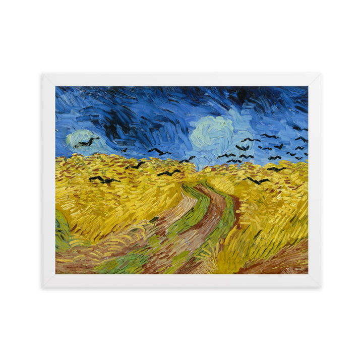 Poster - Van Gogh, Weizenfeld mit Krähen Weiß / 30×40 cm artlia
