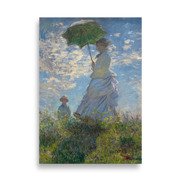 Poster - Woman with a Parasol - Madame Monet and Her Son 70×100 cm artlia