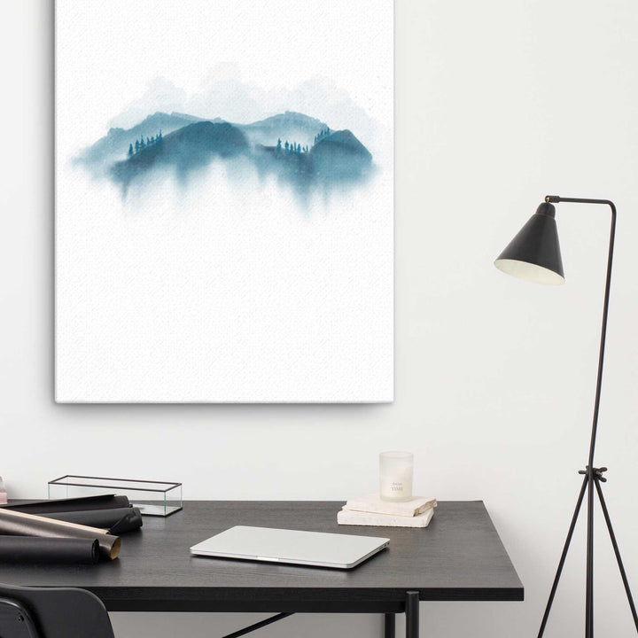 blaue Berge - Leinwand artlia
