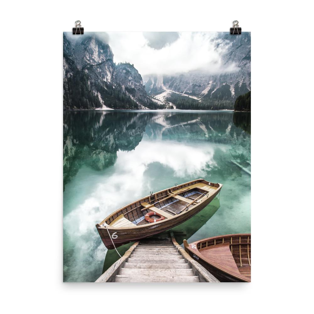 Braies lake - Poster 30x41 cm artlia