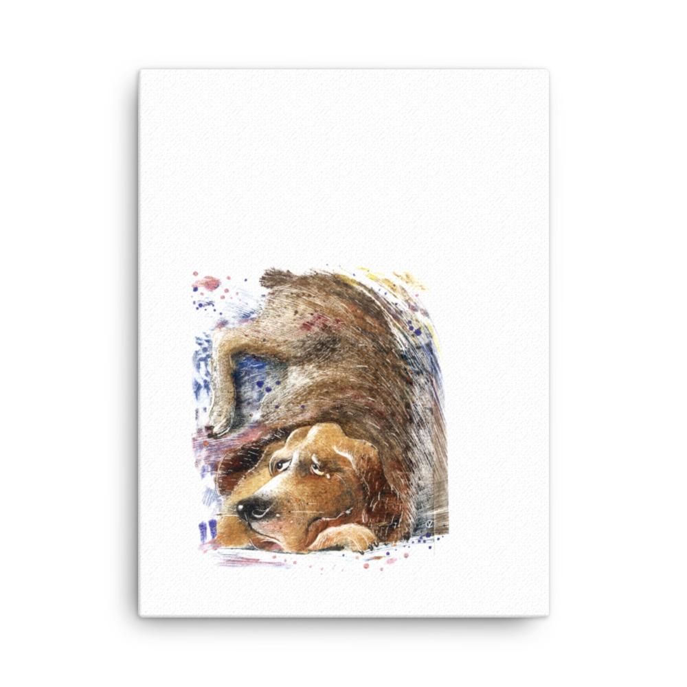 Dom Hund - Leinwand 30x41 cm artlia