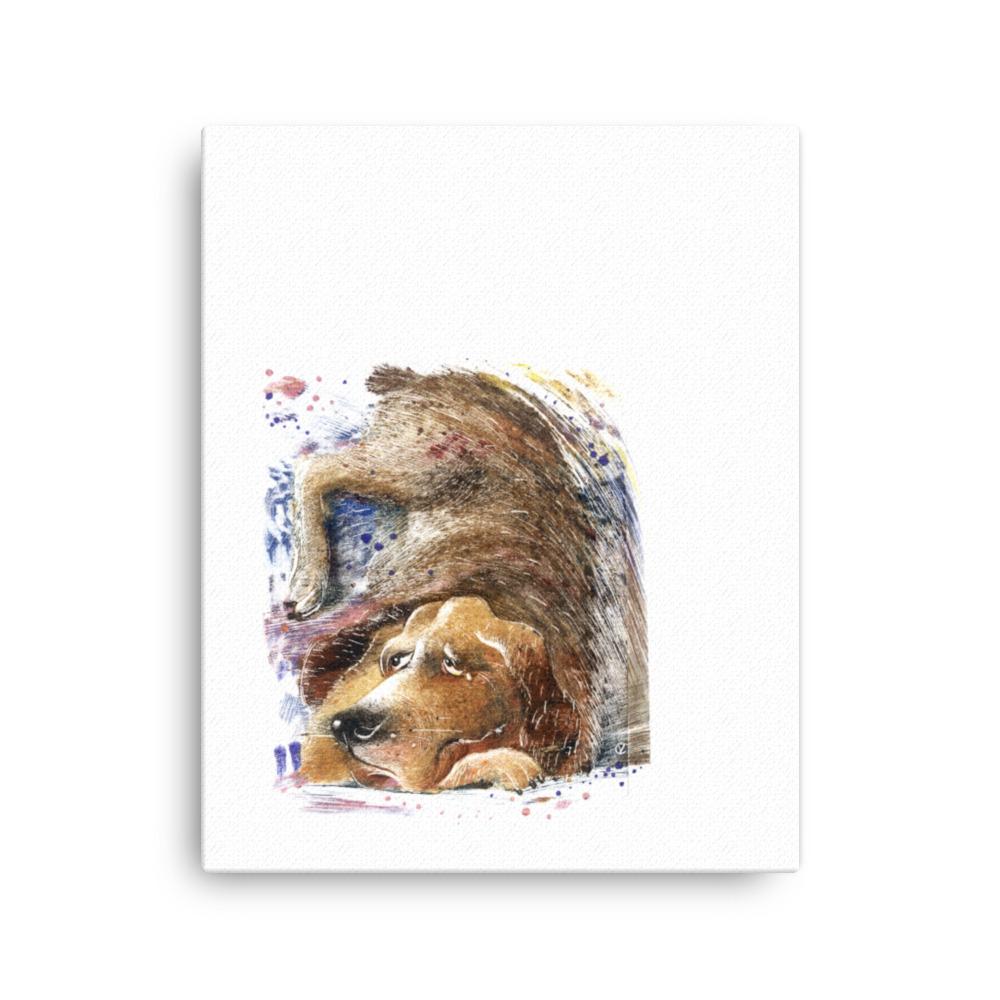 Dom Hund - Leinwand 41x51 cm artlia