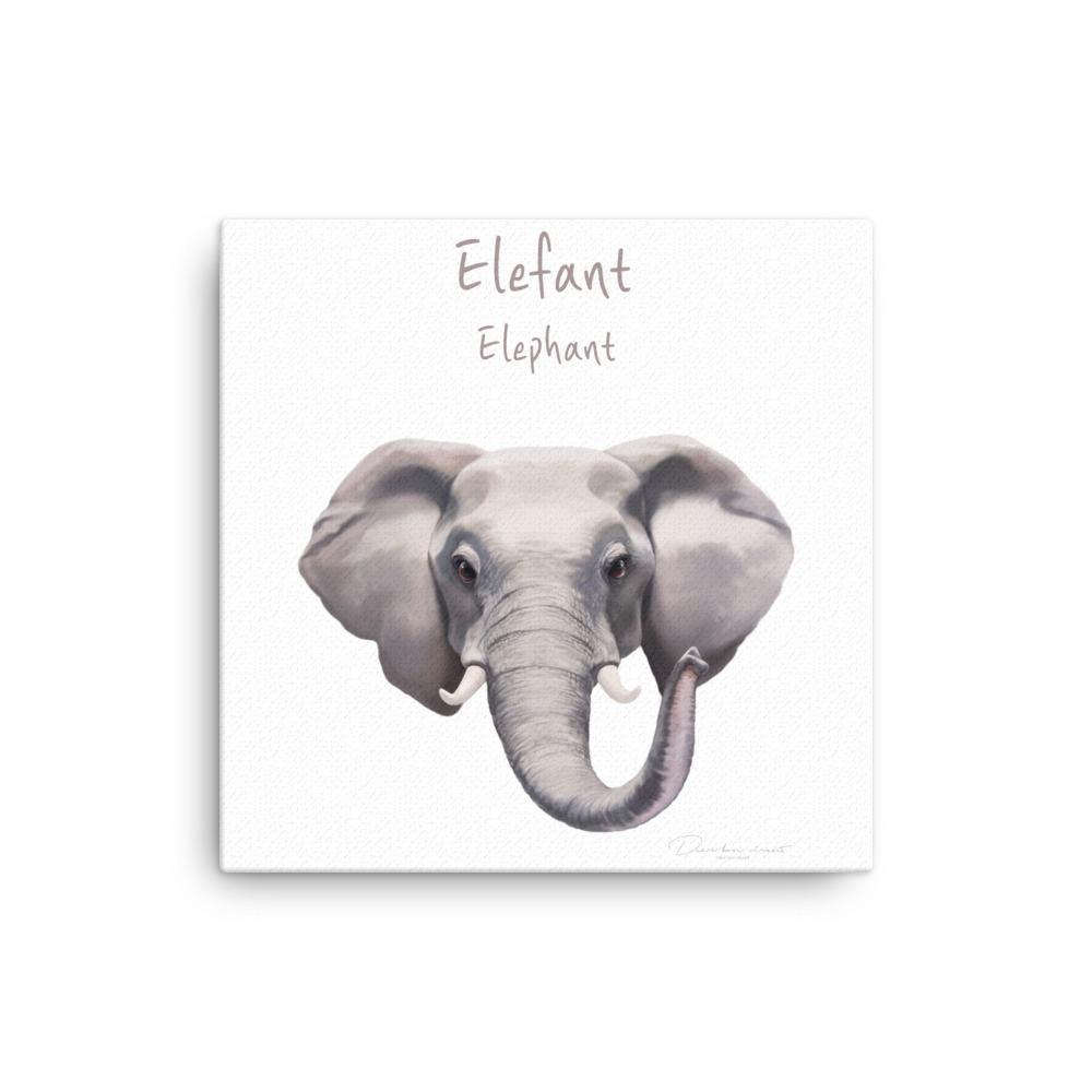 Elefant - Leinwand 30x30 cm artlia