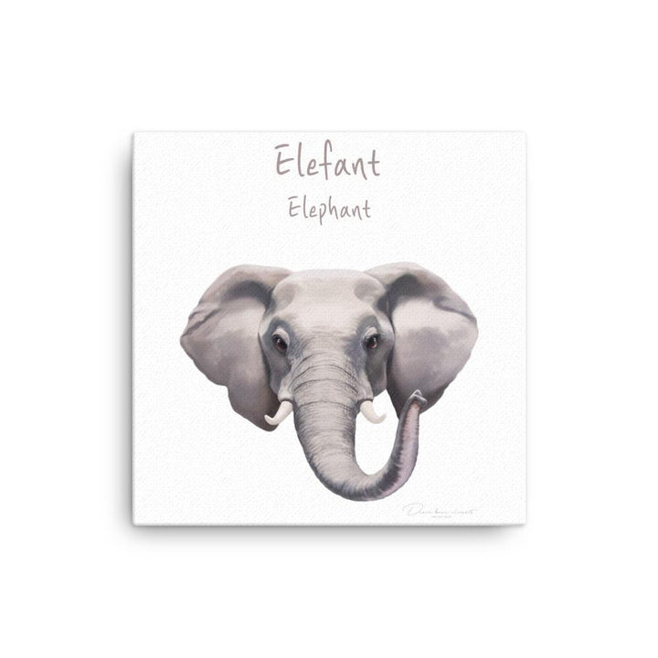 Elefant - Leinwand 30x30 cm artlia