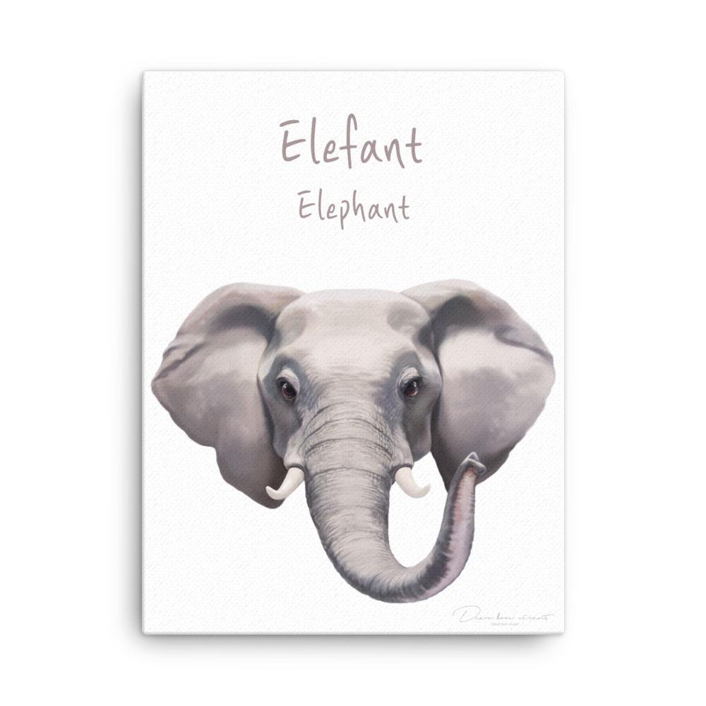 Elefant - Leinwand 30x41 cm artlia