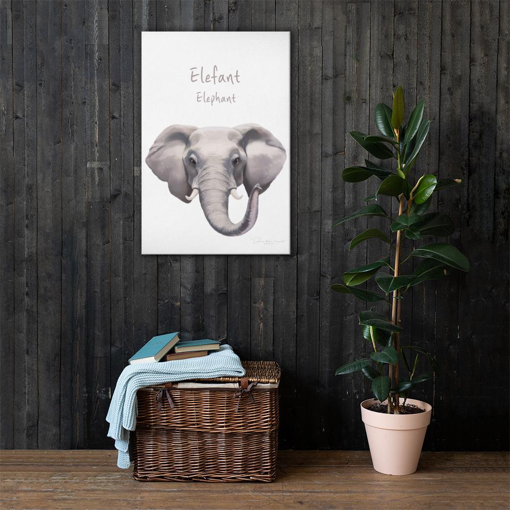 Elefant - Leinwand 61x91 cm artlia