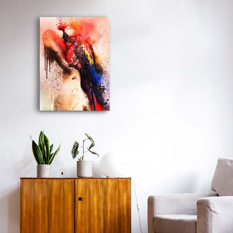 Fantasie Papagei - Leinwand artlia