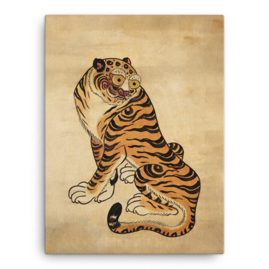 freundlicher Tiger - Leinwand 30x41 cm artlia