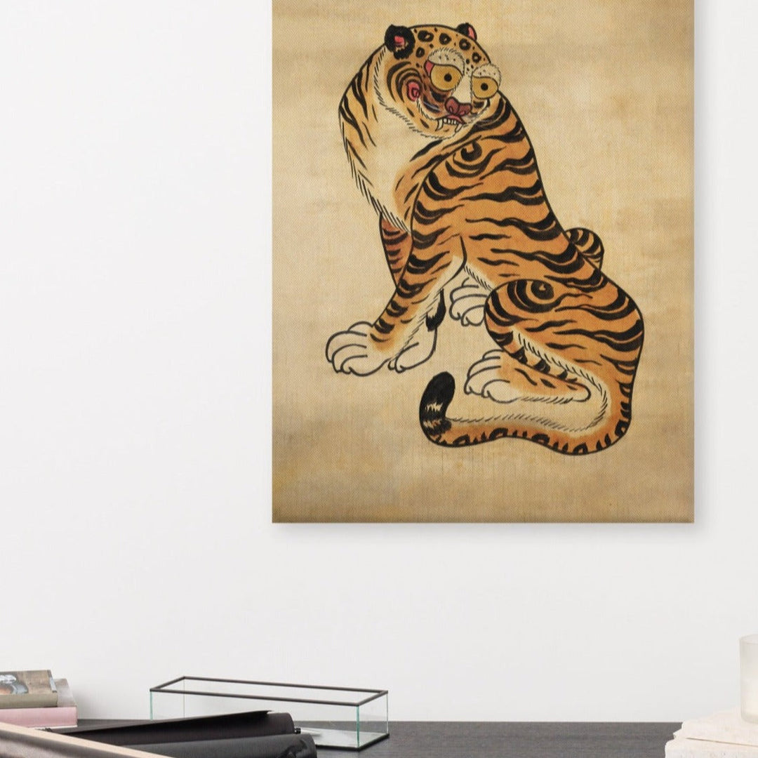 freundlicher Tiger - Leinwand artlia